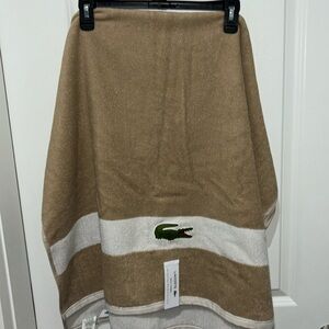 Lacoste beige towel new with tag